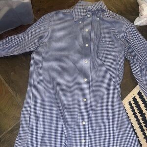 Brooks Brothers Blue Checkered Dress Shirt
